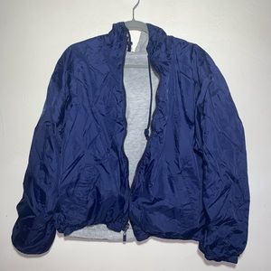 Vintage Reversible Blue and Gray Jacket / Hoodie